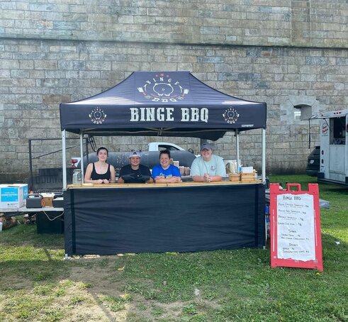 A 10x5ft custom BBQ food tent. 