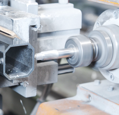 A tent frame is being manufactured at our in-house manufacturing facility in Italy. 