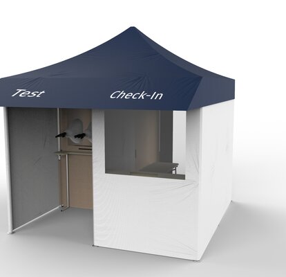 Covid-19 Test station 3x3 m with awning by Mastertent