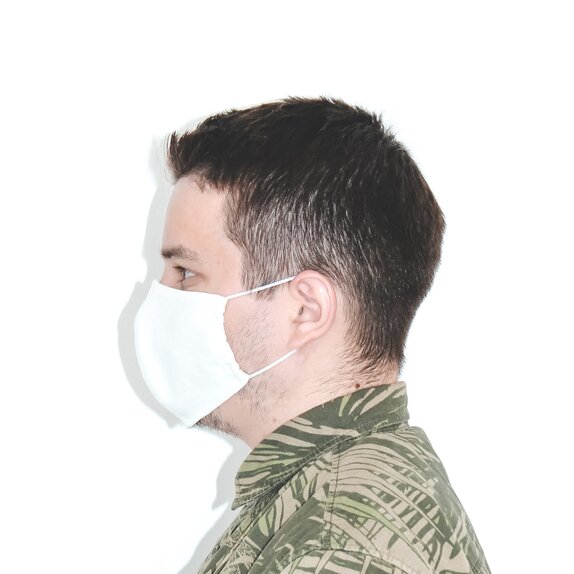 You can see the protective mask from the side. 