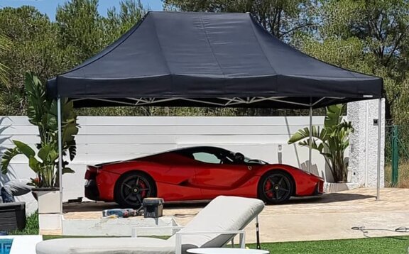 Car Tent Mastertent with Red Ferrari