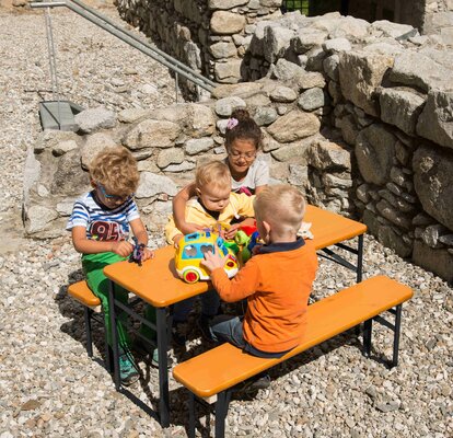 Little table and bench set for children