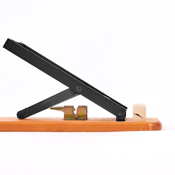 Half opened base frame of the foldable Bambini beer tent furniture for children. 