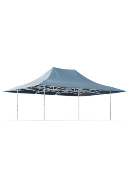 Gazebo 4,5x3 m with blue roof and awning from MASTERTENT 