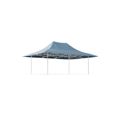 Faltpavillon 4,5x3m mit blauem Dach inklusive Vordach von MASTERTENT