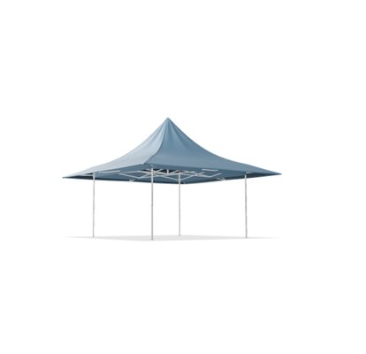 Gazebo 4x4 m with blue roof and awning from MASTERTENT 