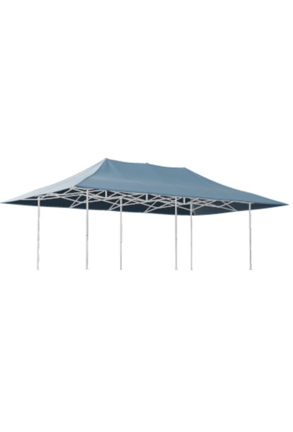 Gazebo 6x3m with blue roof and awning from MASTERTENT 