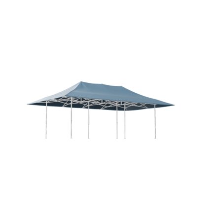 Gazebo pieghevole 6x3 m con tetto blu e tettoia MASTERTENT