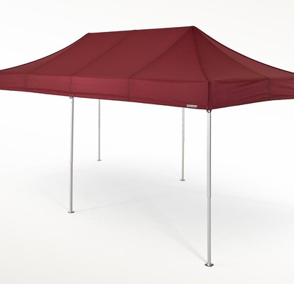 Gazebo pieghevole 6x3 m in rosso della serie 2 di Mastertent.