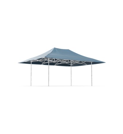 Gazebo pieghevole 6x4 m con tetto blu e tettoia MASTERTENT