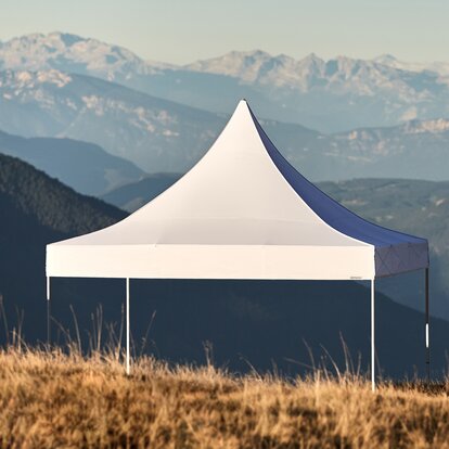 Folding gazebo 5x5m white with pagoda roof