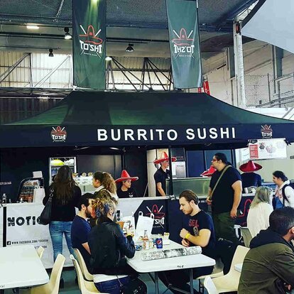 Faltpavillon Burrito Sushi 6x3