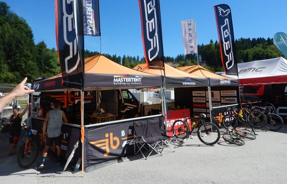 Gazebos at a sport event