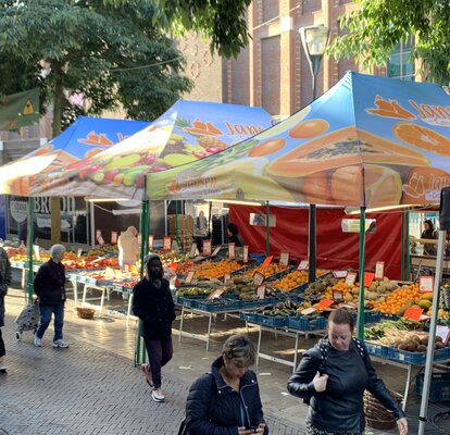 Bedrucktes Marktzelt für Wochenmärkte von Mastertent