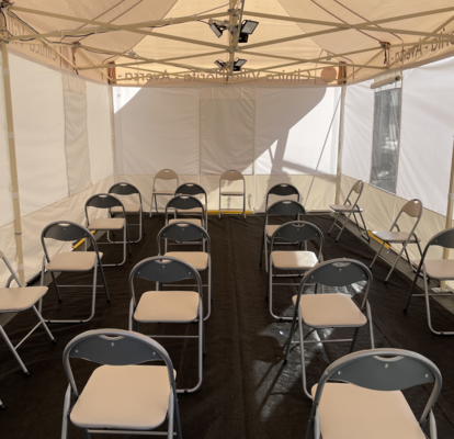Interior rescue tent