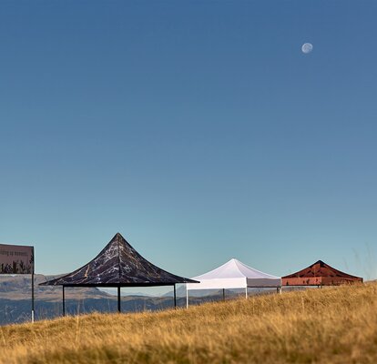 Various gazebos of our series 1, 2 and 3 on the Plose mountain.