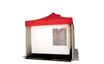 Gazebo pieghevole con tenda interna illuminata da Mastertent