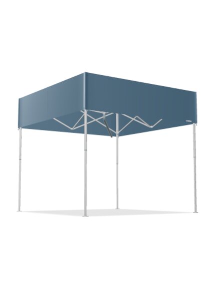 Gazebo pieghevole 3x3 m con tetto blu piatto - Modello: Square - MASTERTENT