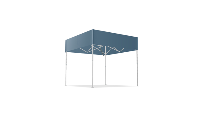 Gazebo 3x3 m with blue flat roof - model: square by MASTERTENT 