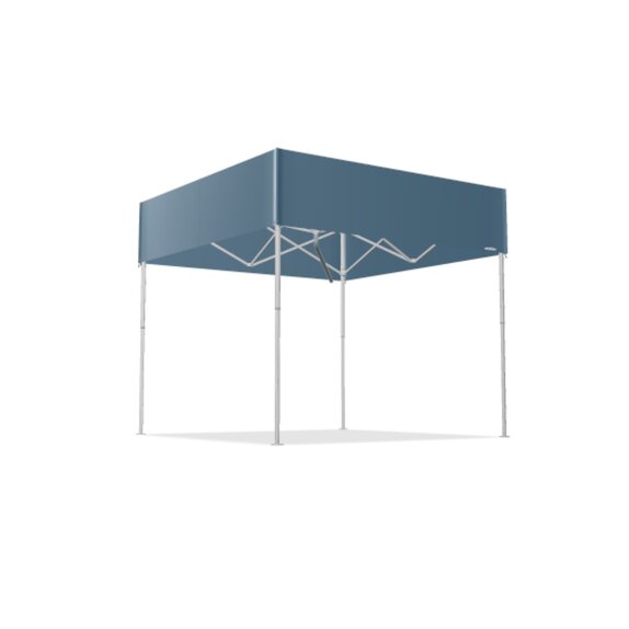 Faltpavillon 3x3 m mit blauem Flachdach - Modell: Square - MASTERTENT