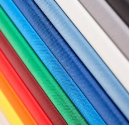 Selection of 12 colours of Oxford tent fabric 