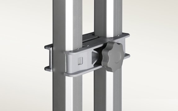 2 Gazebos are stabilized with an universal connecting element. 