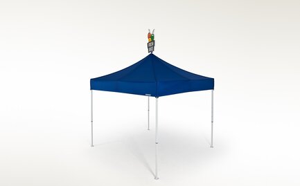 Gazebo with advertising medium at the roof top from MASTERTENT 