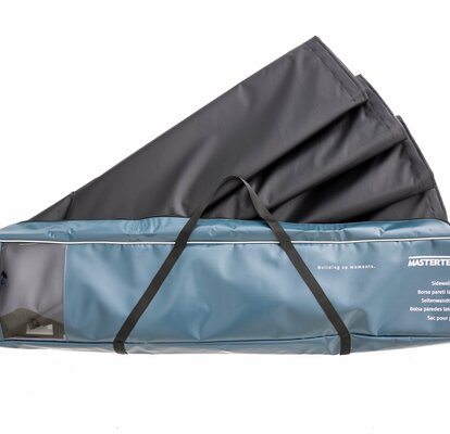 Mastertent blue wall bag with four black sidewalls inside